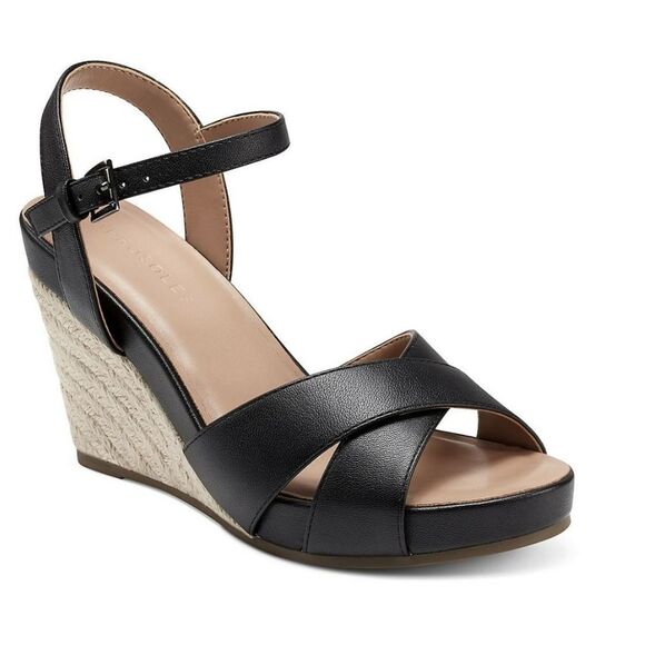 BRAND NEW AEROSOLES CRISS-CROSS STRAP PLATFORM ESPADRILLE WEDGE - Picture 1 of 16